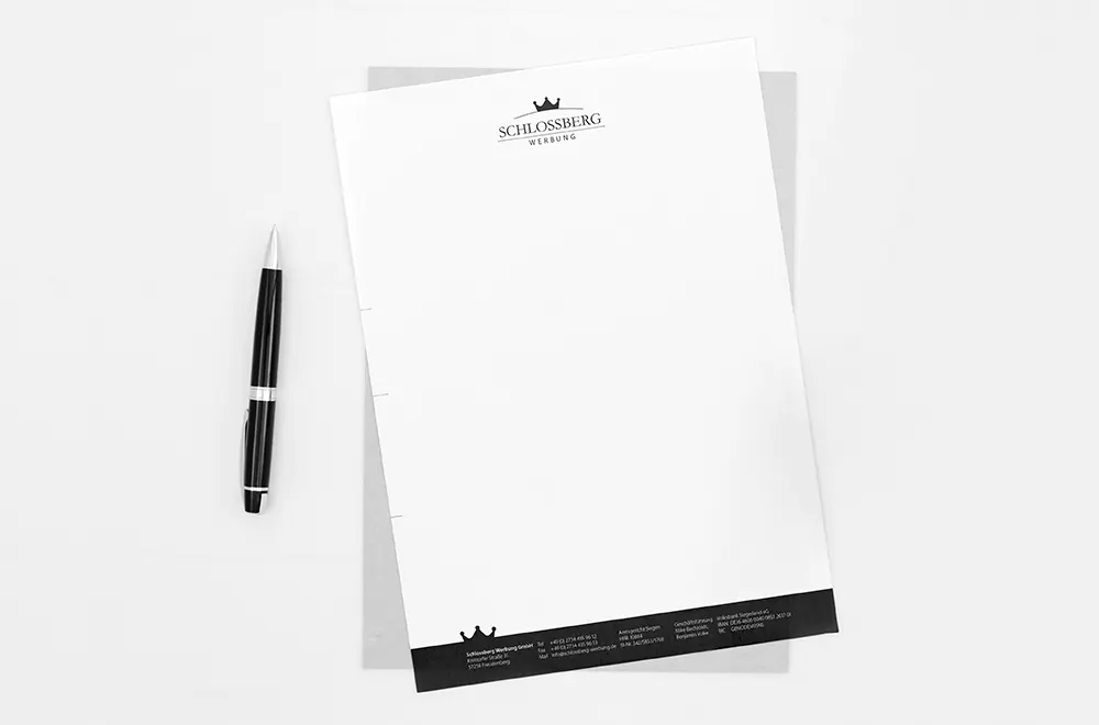 <p>Egal ob in gedruckter Form oder als digitale Vorlage – wir erstellen Ihren Briefbogen im Rahmen der Geschäftsausstattung.</p>